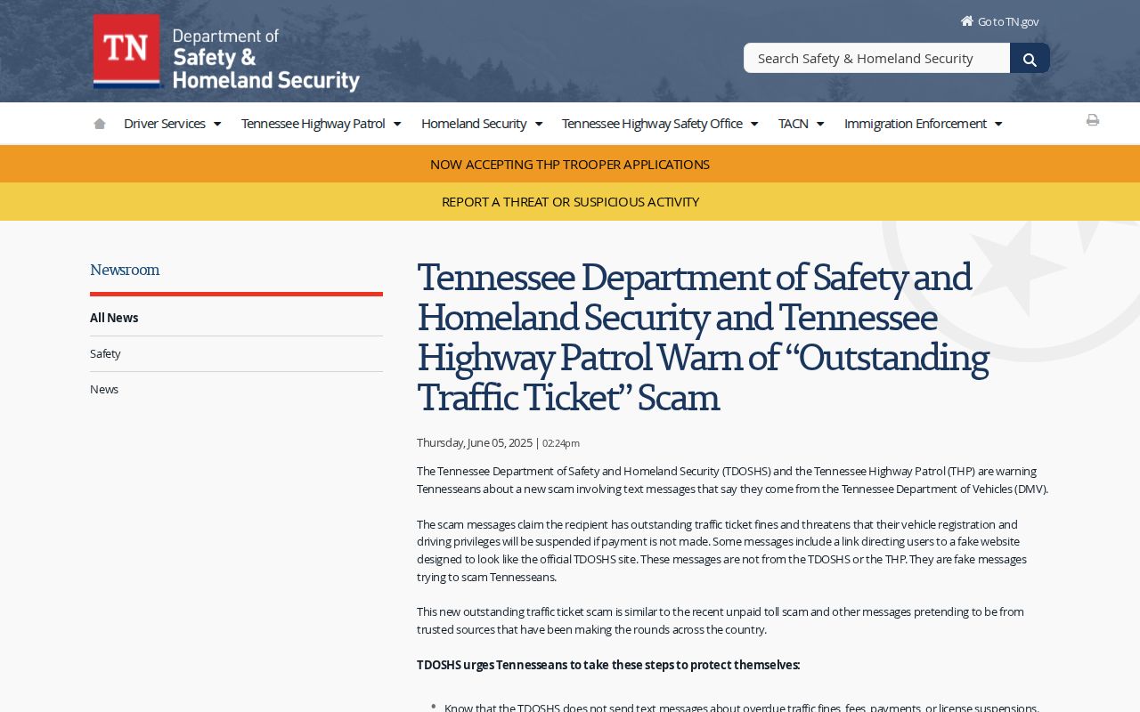 Shelbyville court docket traffic ticket scam warning