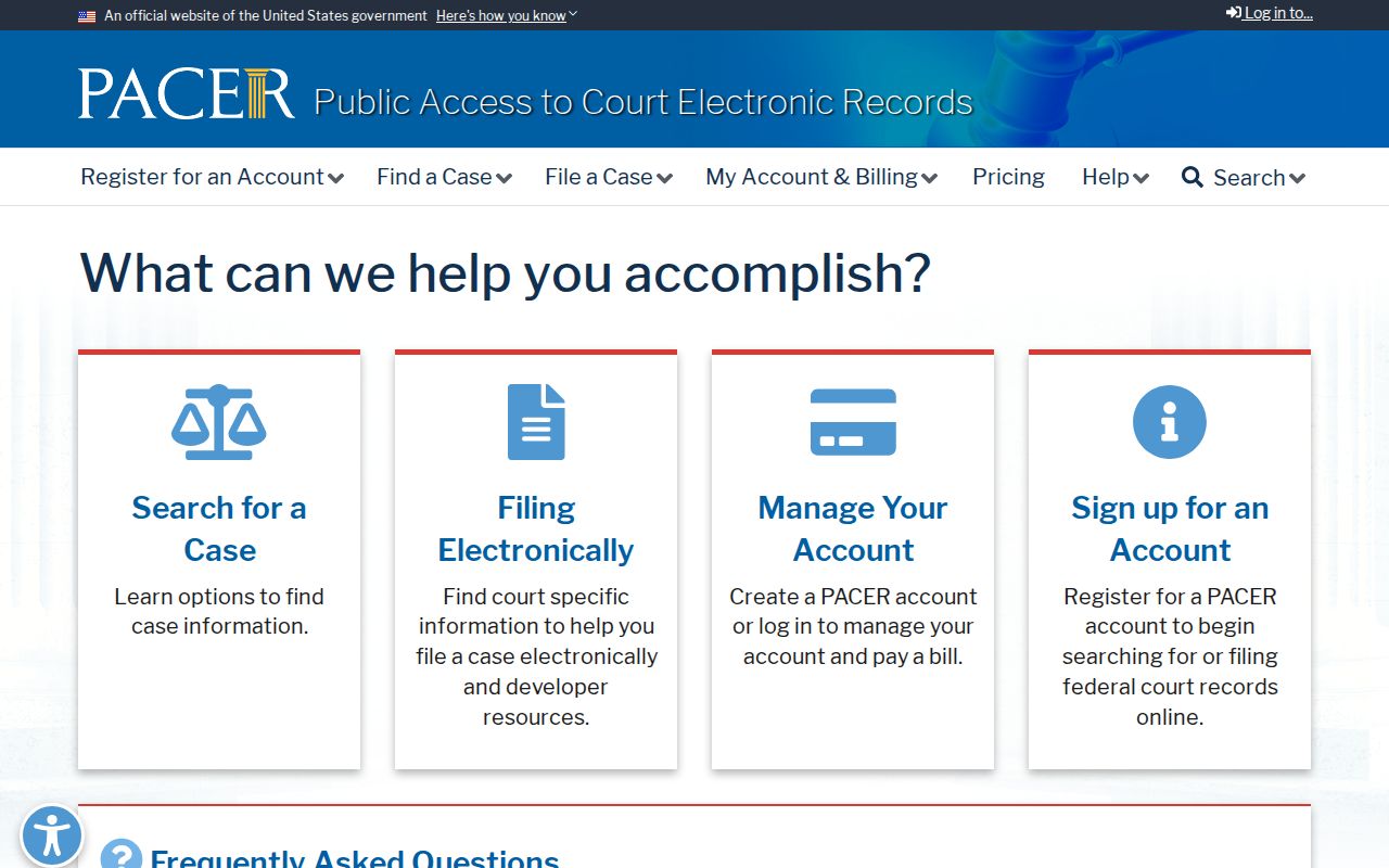 Wartrace court docket federal PACER search route